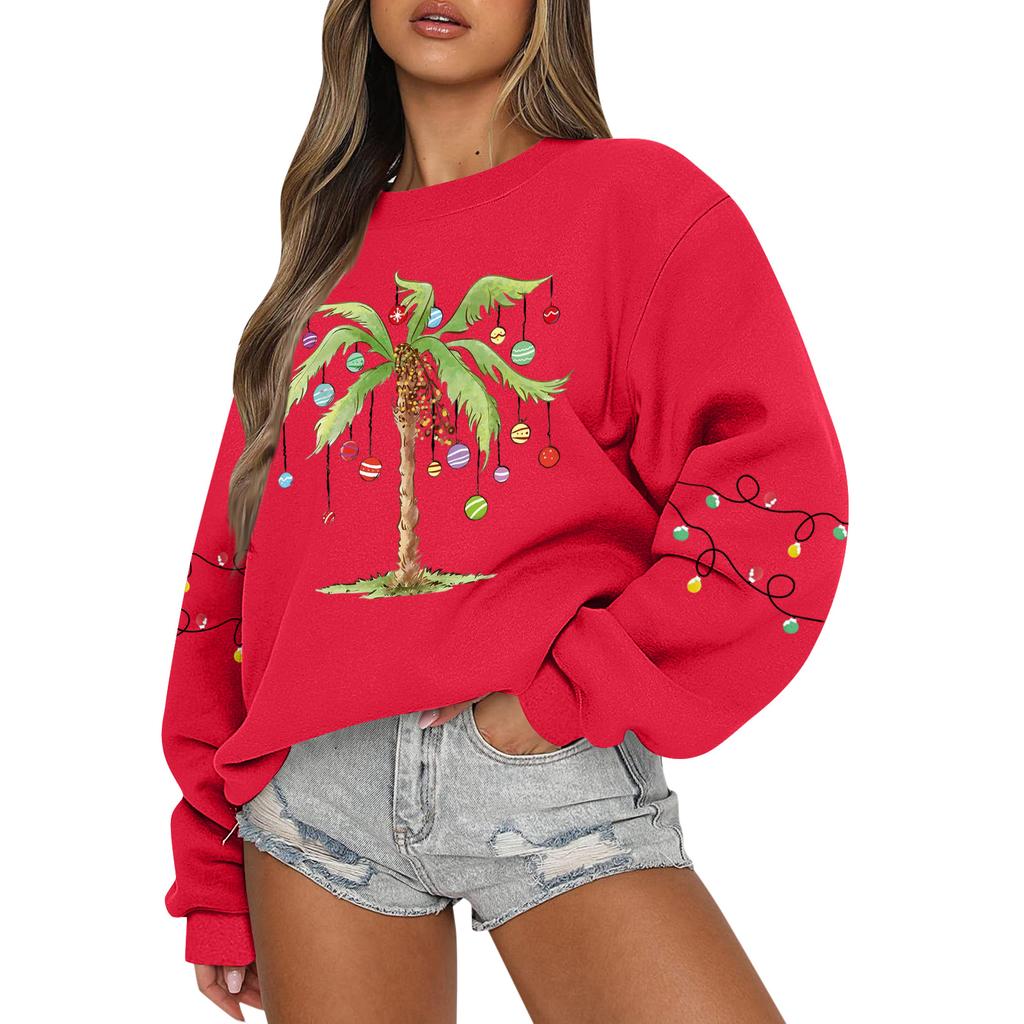 Women  Tops Women's Long Sleeve Sweatshirt Casual Crewneck Loose Fit Pollover Fleece Tops