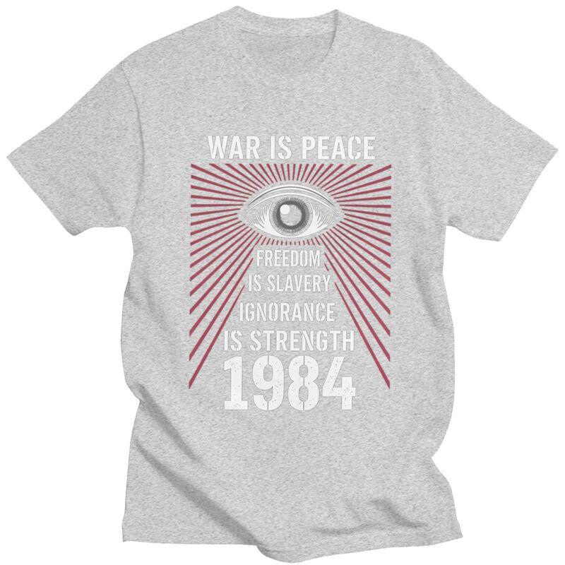 1984 George Orwell Big Brother T Shirt for Unisex 100 Cotton Tshirt Casual Short Sleeve Tee Shirt Slim Fit Clothing Gift