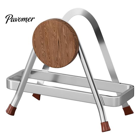 Stainless Steel Pot Lid Holder Cutting Board Storage Rack, Vertical Kitchen Countertop Organizer for Stand Lids, Chopping Boards Rust-proof