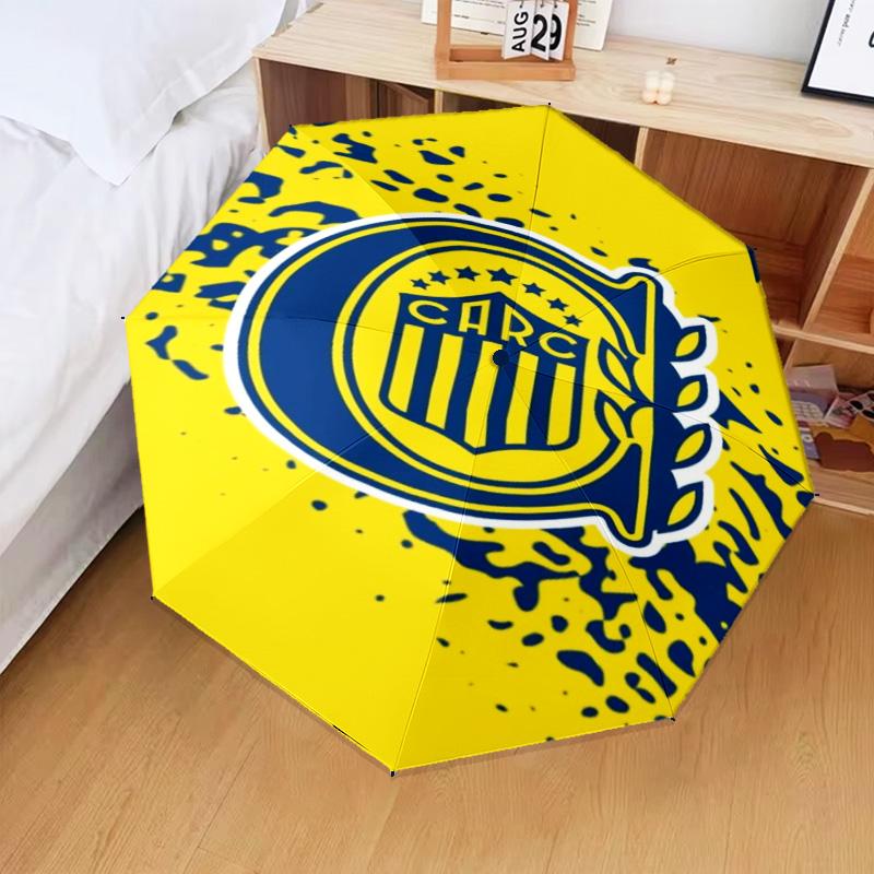Rosario Central Crest Umbrella Folding umbrella, automatic umbrella 8-Frame for Travel, camping Use Gift for Halloween Christmas