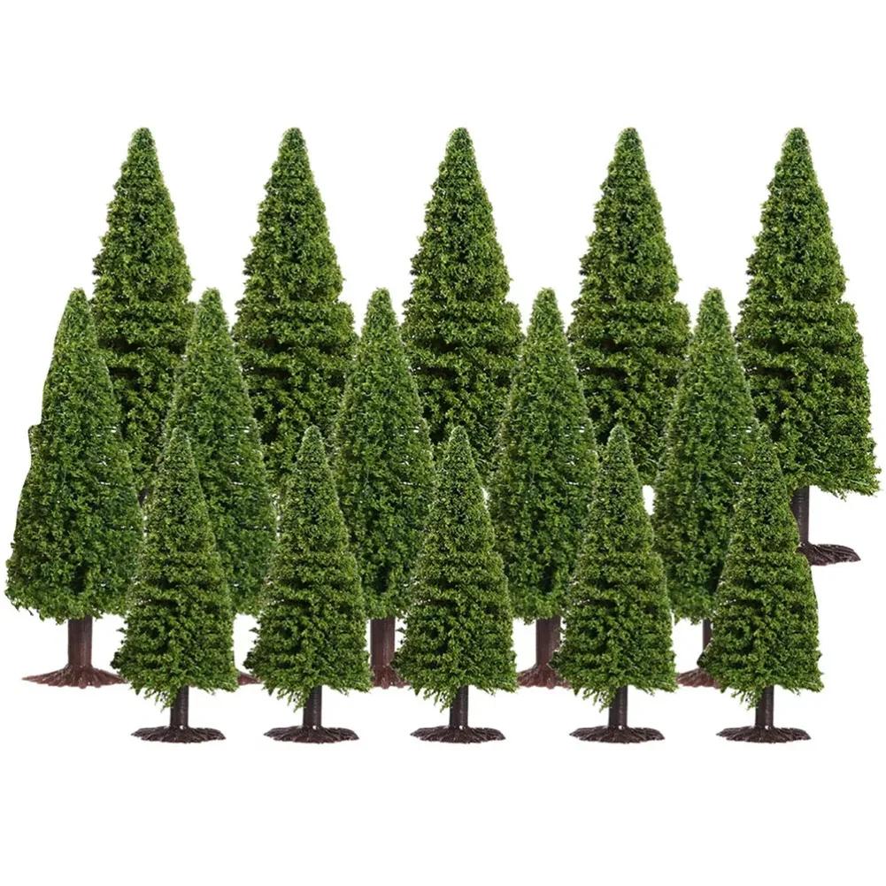 

15 Pieces ,Model Trees Miniature Trees Christmas Village Trees Woodland Scenics (9 Cm + 10 Cm + 12. 5 Cm) Ship Within 24 Hours