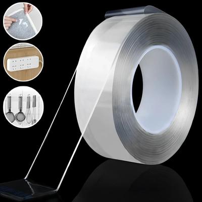 Ultra-strong Double-sided Adhesive Nano Tape Clear Removable Waterproof Extra Strong Sticky Strip Heavy-duty Two Side Tape 1-5M