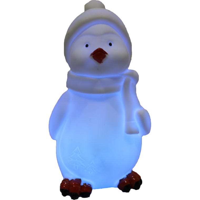 12.5 cm LED Illuminated Penguin with Color-Changing Light