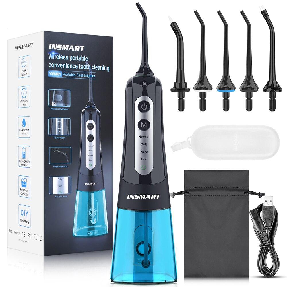 Munddusche Dental Wasser Flosser Zahnaufhellung Wasserdicht Tragbare Dental Wasser Jet Floss 300ML Zahnreiniger