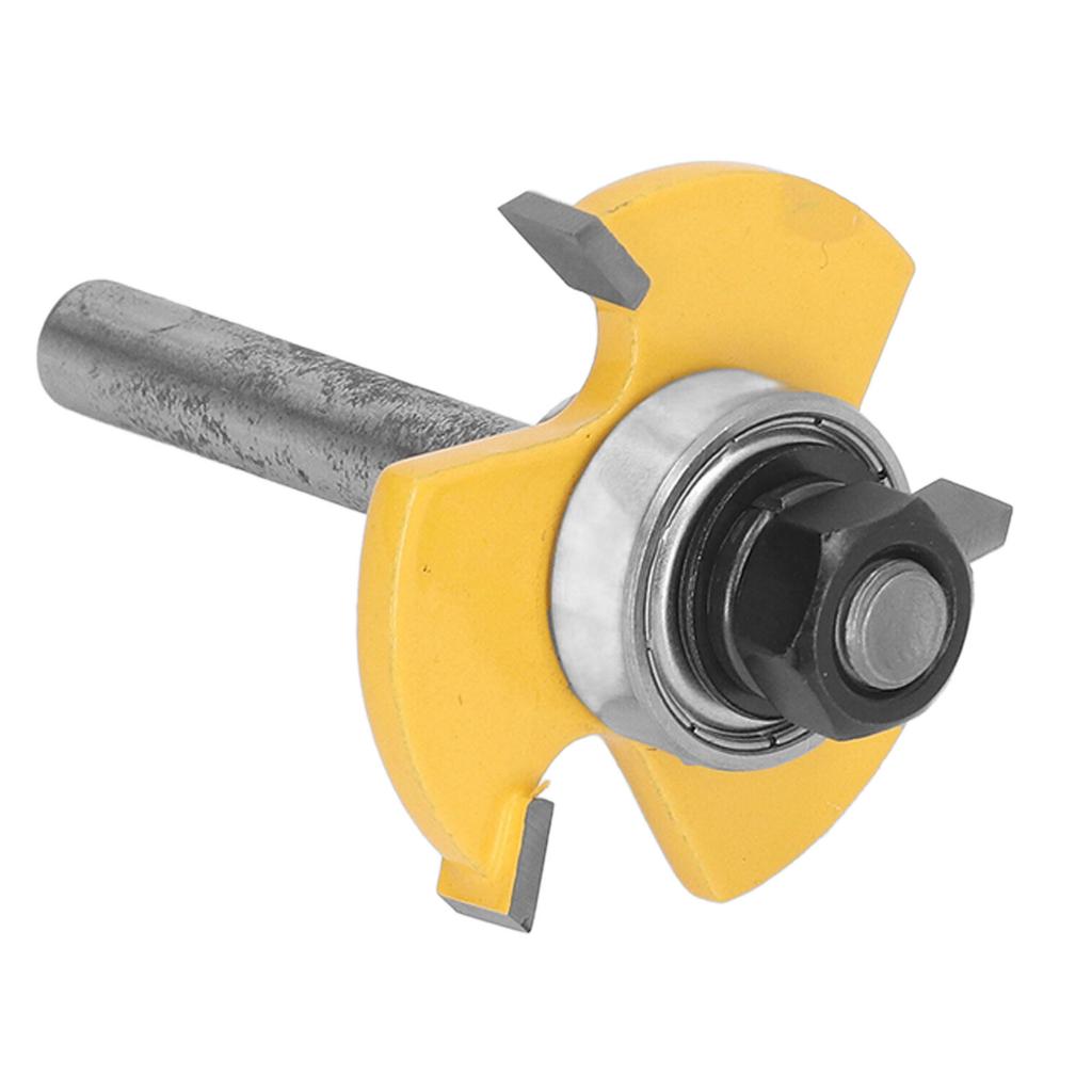 Tongue and Groove Router Bit Set T Shape Wood Milling Cutter 14 Inch Shank Router Bit 3 Teeth