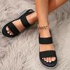 Women's Summer Wedge Sandals Elastic Ankle Strap & Open Toe Design Casual Beach Footwear for All-Day Wear, Ladies Sandals