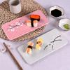 BEPAN 1PC Japanese Style Rectangular Ceramic Plates Underglaze Color Sushi Dishes Multi Purpose Plates for Cake Western Food