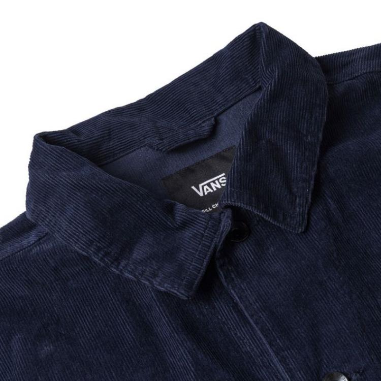 Vans Button-Down Corduroy Long Sleeve Jacket Men Jackets Dark-Blue VN000KV2JDU