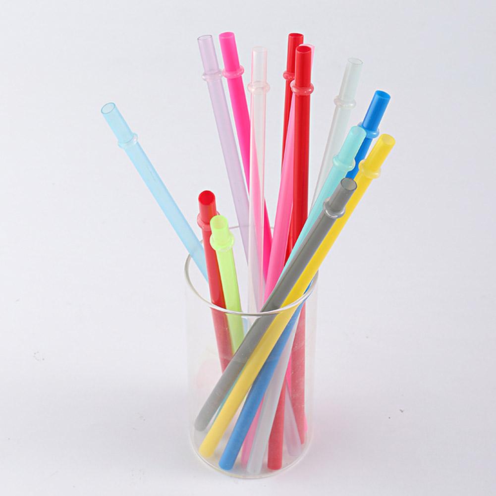 25Pcs Multicolor Solid Straws With Rings Rigid Straws Reusable Pp Straws Colorful Straws Home Partie Milk Juice Drinks