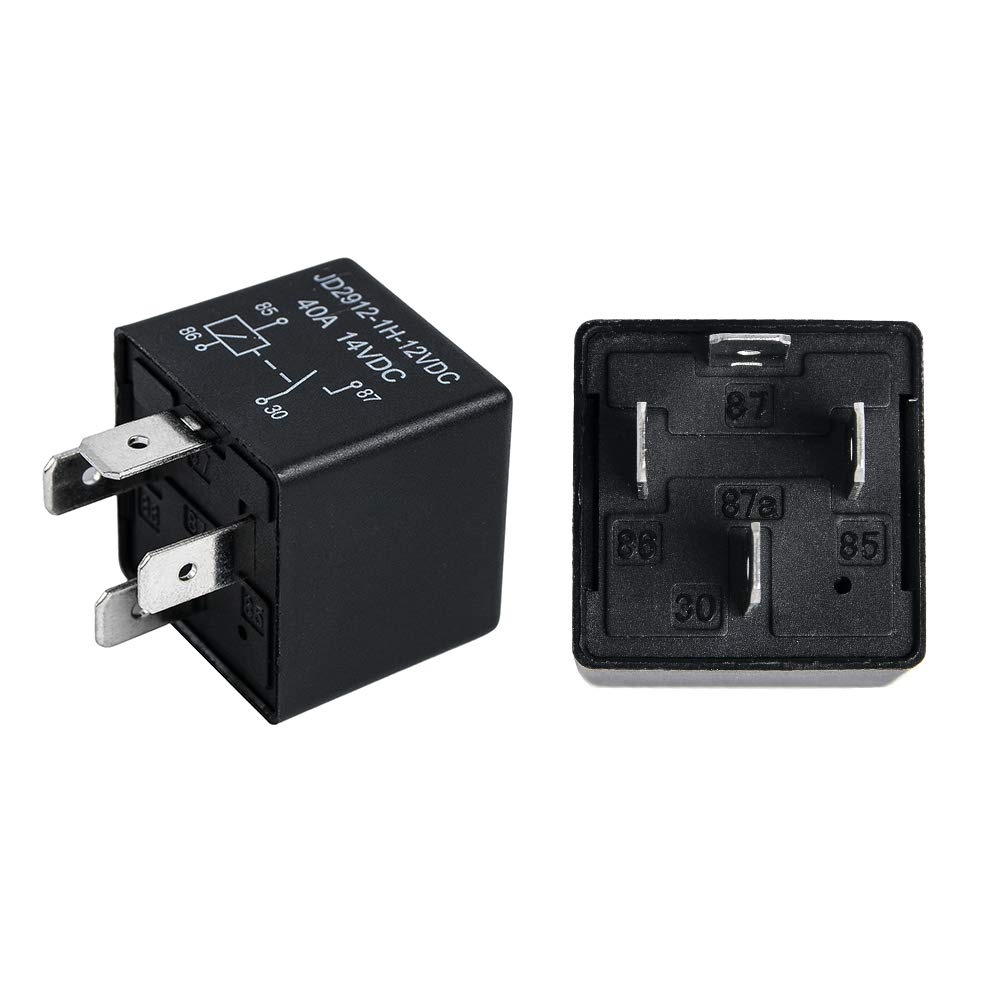 2 Pack Car Relay 4 Pin 12V 40 Amp Model No : JD2912-1H-12VDC 40A 14VDC, Car Relay Switch Auto Switches & Starters