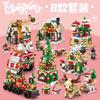 Christmas Village Building Set Tree House Moc Building Blocks Toys for Children Girls 6 To 12 Year Particle Building Blocks Gift