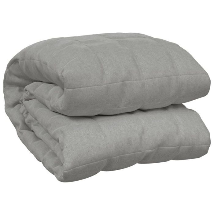 VidaXL Couverture lestée Gris 150x200 cm 7 kg Tissu 350720