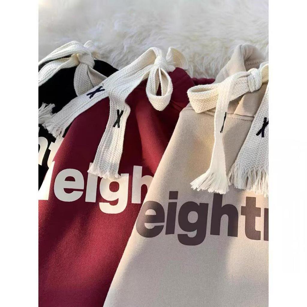 Unisex Loose Fit Thickened Velvet Hoodie with Logo Print for Autumn/Winter 2025