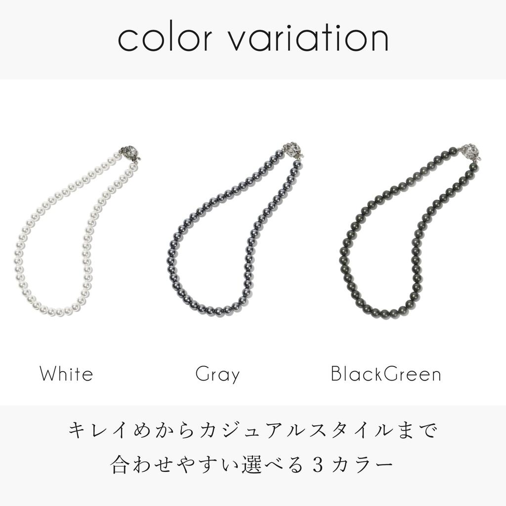 [CRANES COLLECTION] Shell Pearl Necklace 8mm Made in Japan Formal Wear for Weddings and Funerals Comes with Case 5-Year Warranty In-House Production