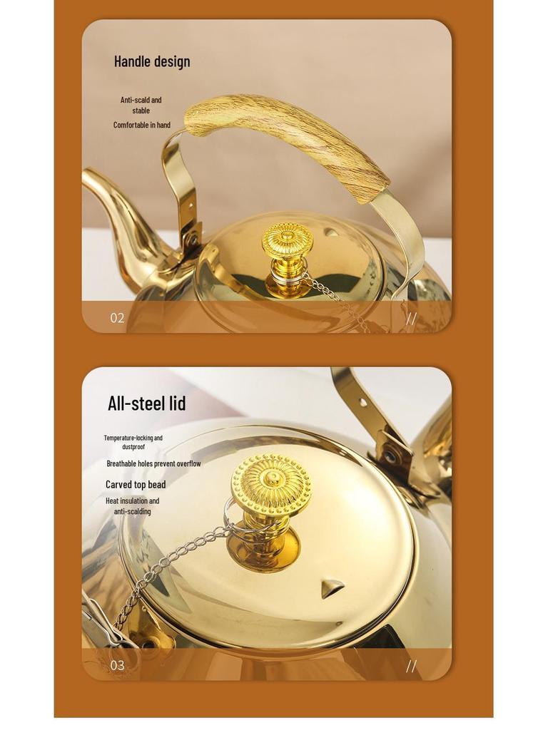 Commercial Stainless Steel Teapot with Strainer for Catering, Restaurant, and Hotel Use