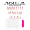 French Pink False Nails 24Pcs Almond Shape With Bowknot Decoration For Wedding Party