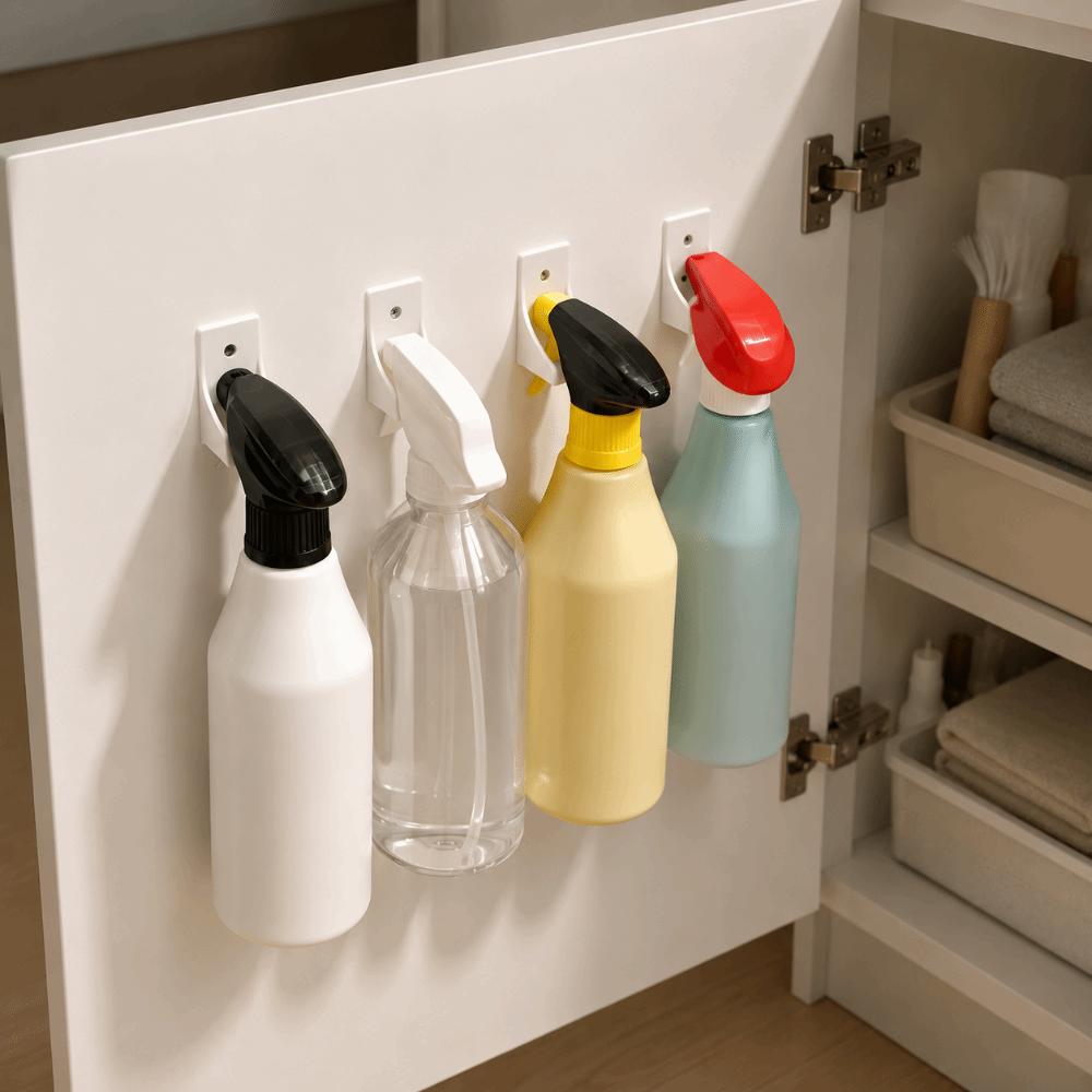 4Pcs Multifunctional Spray Bottle Racks Easily Install Storage Rack Bathroom