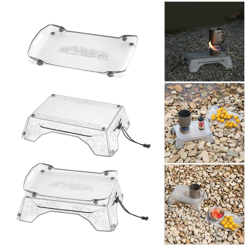 Compacts Foldable Camping Tray Table Small Backpacking Table Portable Picnics Tray for Outdoor Cooking Hiking Backpacking