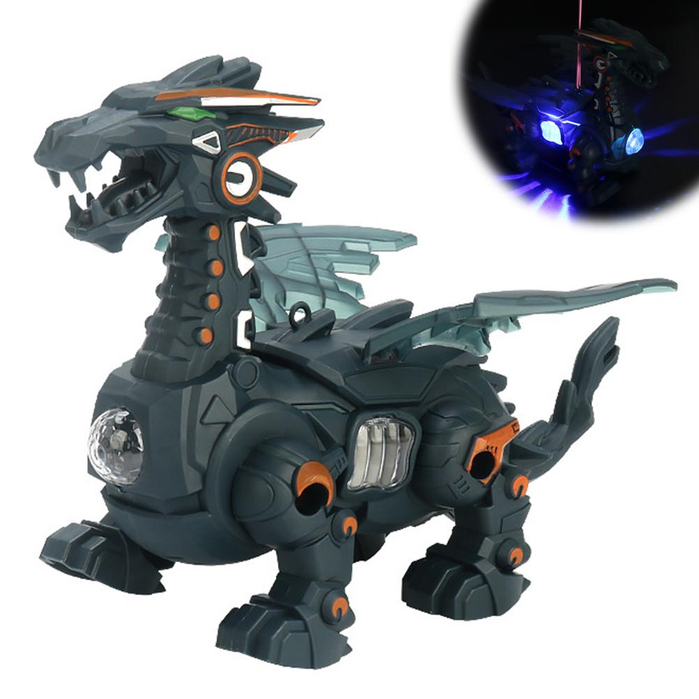 Simulation Fire Mechanical Dinoasur Water Spray Cool Light Electric Children Entertainment Puzzle Model Game Toys for Boys Gifts
