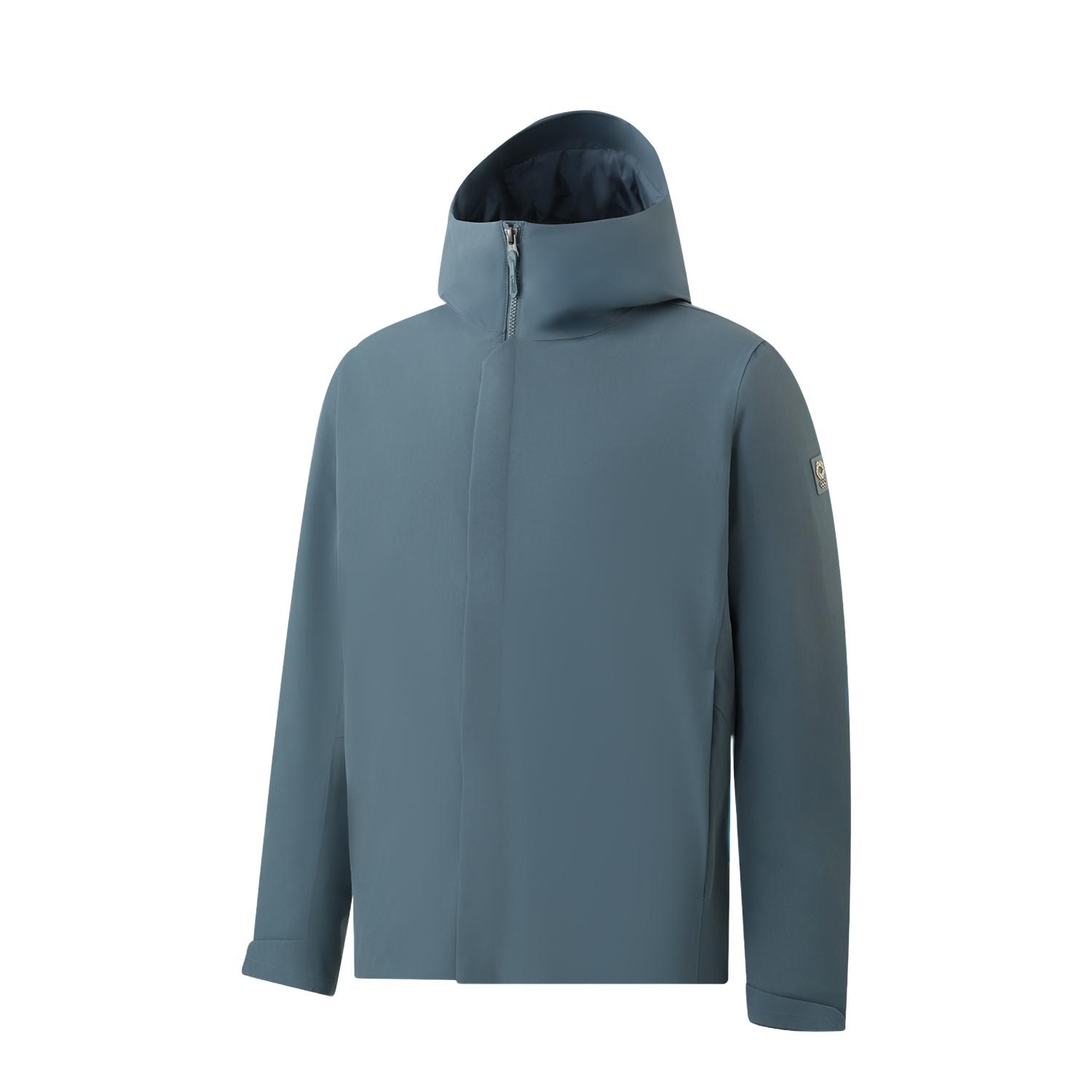 

Li Ning Glory Series Hooded Logo Pattern Quilted Down Jacket Men Jacket AYMV793-2 L