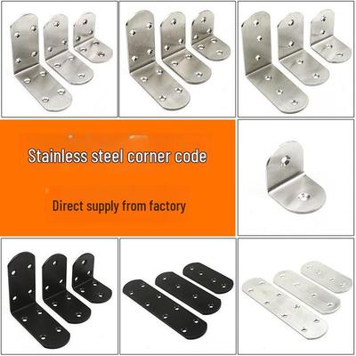 38" Stainless Steel 90-Degree L-Shaped Shelf Support Angle Iron for Furniture Reinforcement
