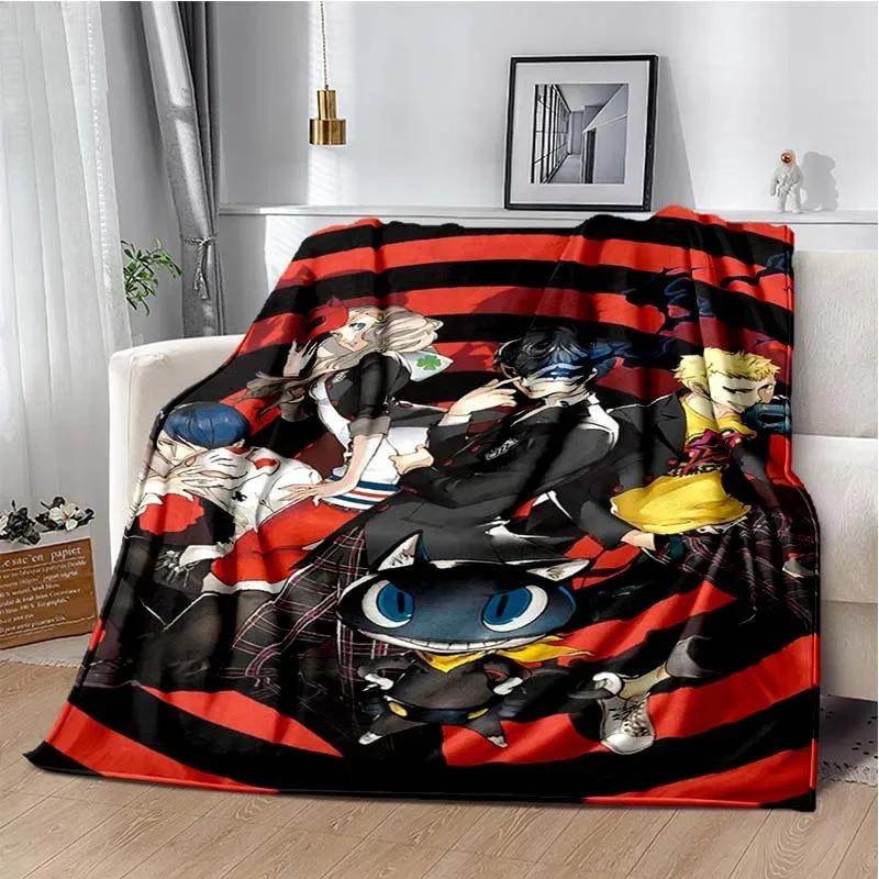 Persona Anime Cartoon Throws Blanket Kid Picnic Super Soft kawaii Blanket for Travel Beding Couch Sofa Bed Blanket Birthday Gift