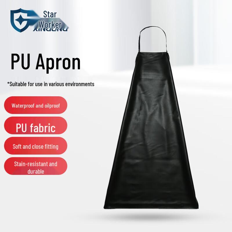 XINGGONG Waterproof Oil-Proof PU Apron One Size