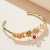 New Fashionable Flower Style Open Bracelet, Suitable for Ladies' Elegant Temperament, Daily Party Jewelry Gifts