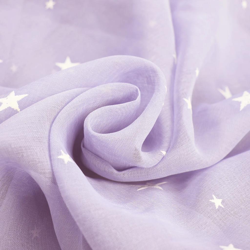 Glow-in-the-dark Finished Glowing Stars Valance Curtains for Living Dining Room Bedroom Finished Curtains Kids