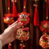 Creative Spring Festival Decoration Pendant Reusable New Year Ornaments Red Lantern String  Home