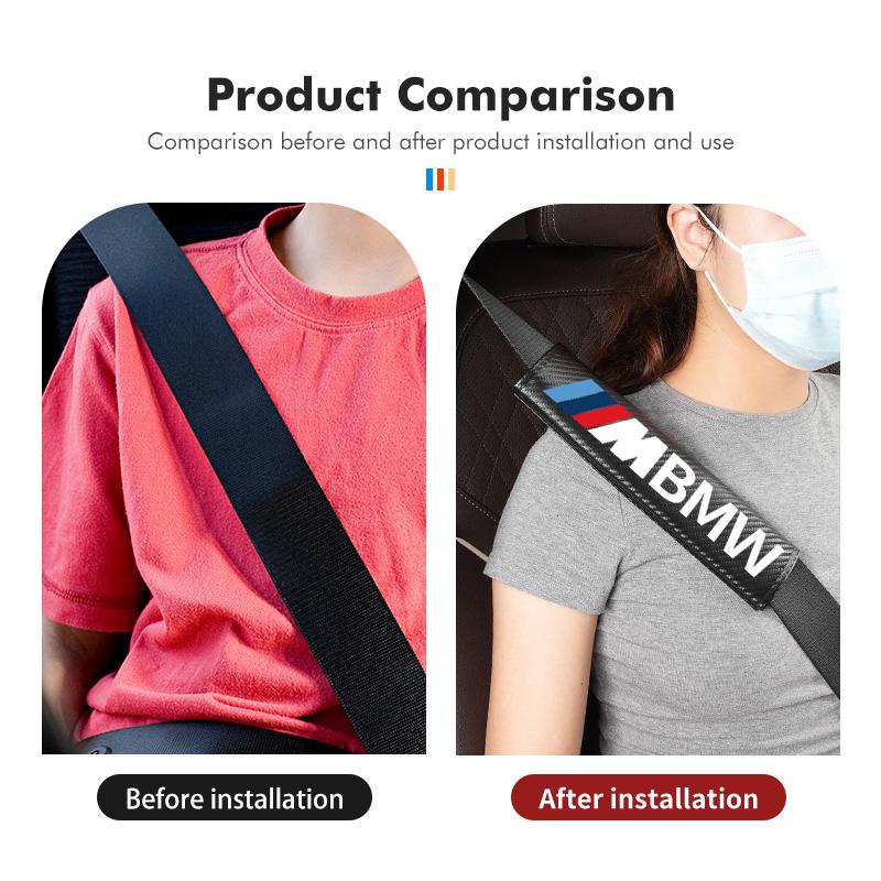 2pcs Car Seat Belt Shoulder Protection Pad Accessories For BMW Performance M E87 E30 E46 E28 F35 G20 E93 F20 X3 X CGLWZ1