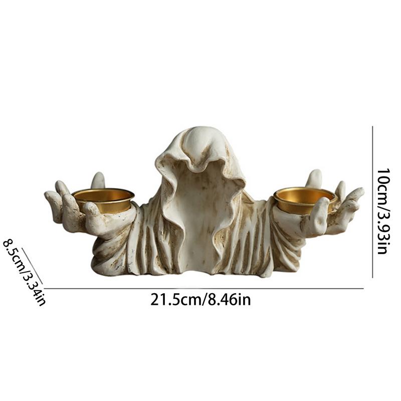 Halloween Horror Ghost Tea Light Candle Holder Gothic Candle Holder Decoration Home Holiday Party Table Decoration