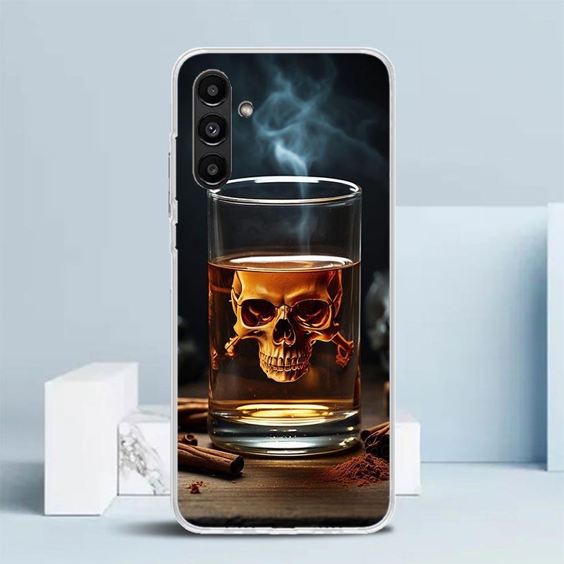 Cigar Whiskey Ice Drink Phone Case For Samsung Galaxy A17 A37 A57 A16 A15 A14 A13 A56 A55 A54 A53 A36 A35 A34 A33 A26 A25 A24 A2
