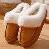 thick-soled plush cotton slippers indoor warm non-slip shoes plush deodorant plush slippers autumn and winter