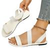 Women's Fashion Plus Size Flat Sandals with Wide Straps Open Toe Casual Summer Footwear for Everyday Wear and Outdoor Activities