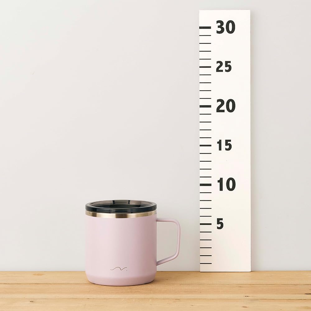 Doshisha's "Nigoro" Mug, 300ml, Vacuum Insulated, Keeps Hot or Cold, with Lid, Stainless Steel, Mint, COMFY