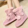 Women Snow Boots Fur Pompon Boots Winter Warm Shoes Thicken Fur Linner Shoes