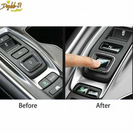 10pcs For Honda Accord 2018- Interior Gear Shift Box Panel Button Cover Trim