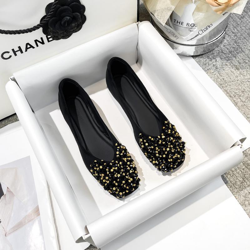 

Размер34-43 Замшевые Женские Балетки Новая Мода Женские Мэри Джейн Хрустальные Туфли Роскошные Женские Неглубокие Женские Платье Уютные Брендовые Туфли 34