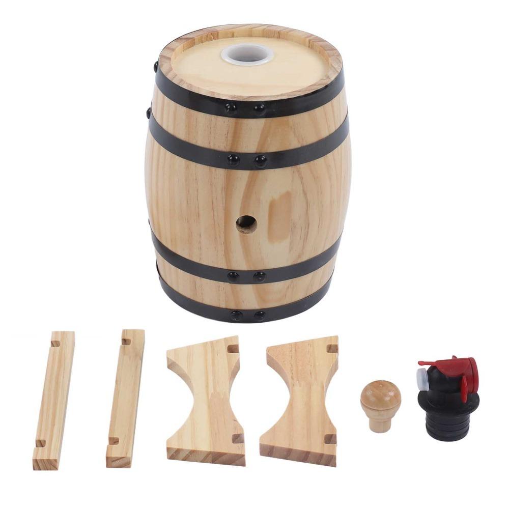 7 piece Pine Wood Beer Barrels With Stand Wooden Wine Barrels Whiskey Barrels Barbecue Party