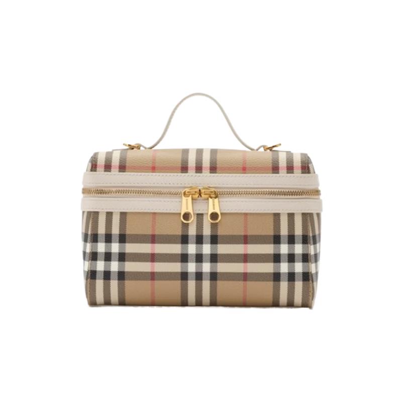 Burberry Women s Plaid Vanity Box Handbag OS