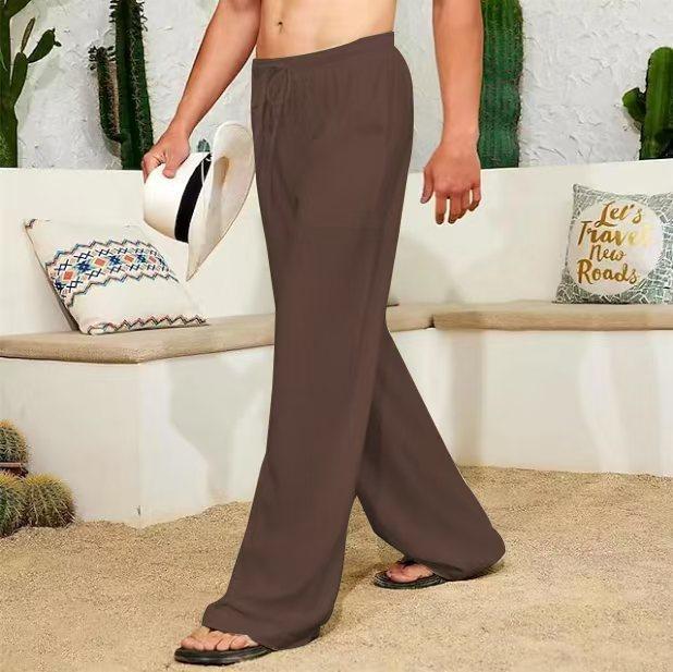 

Осенние мужские свободные брюки Повседневные брюки с застежкой спереди, кулиской и карманами, прямые штанины, удобные и мягкие брюки 3XL