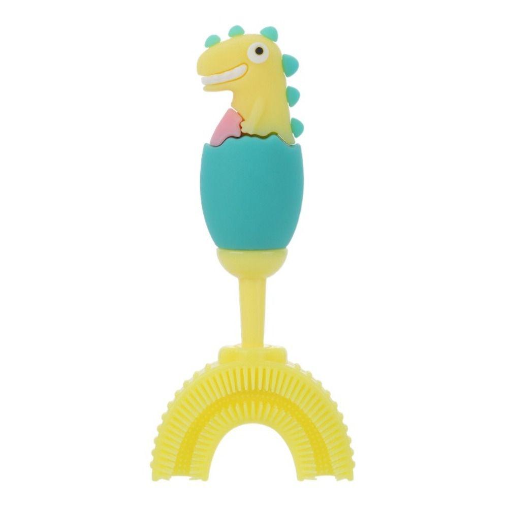 360 Degree U-shaped Tooth Brush Soft Children Teeth Cleaning Dinosaur Baby Toothbrush  Boy Girl