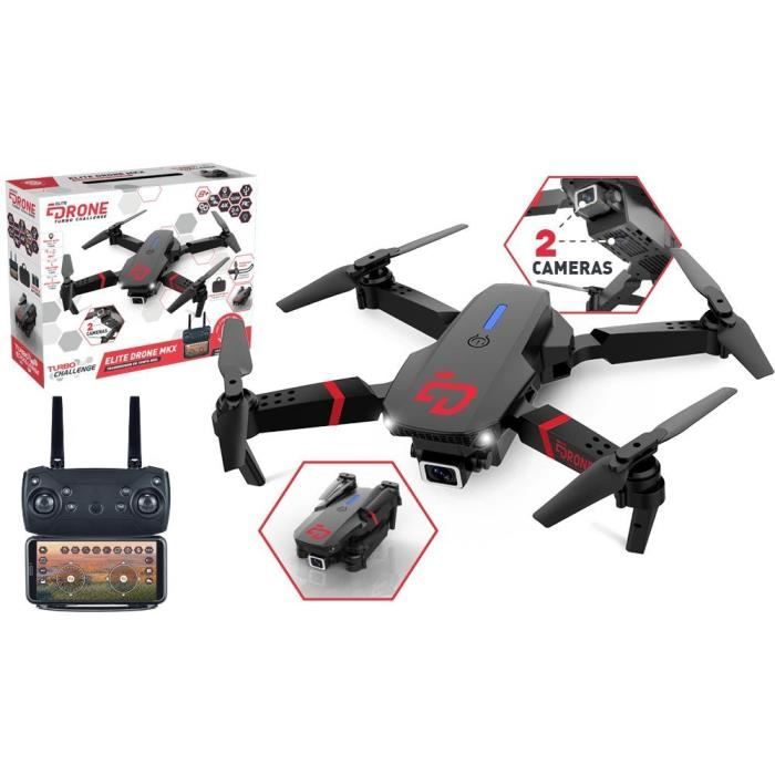 Drone - RC - 24 X 19 CM - 2 Caméras 4K - Télécommande Smartphone - Autonomie 8 Min