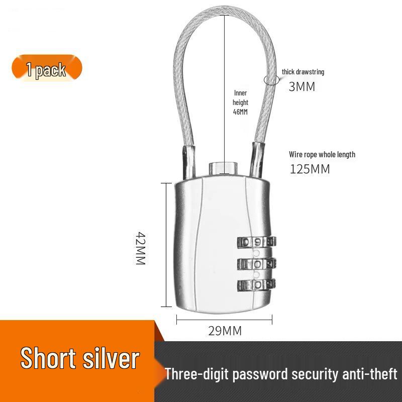 Helmet D-Type Universal Combination Lock for Bikes and Motorcycles