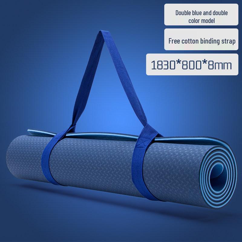 Thick Non-Slip Yoga Mat - Odorless TPE for Home Fitness