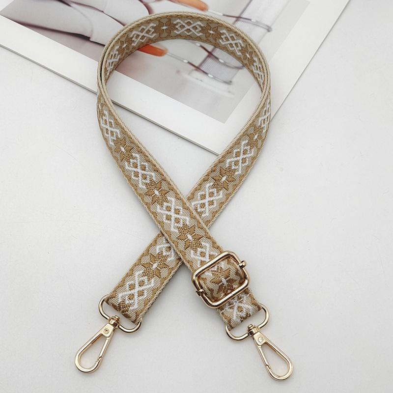 Embroidery Color Adjustable Women's Bag Strap Replaceable Ethnic Style Bag Strap Accessories Single Shoulder Crossbody Narrow