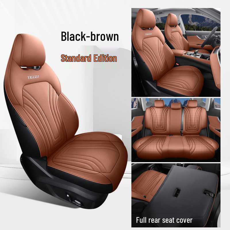 Breathable Perforated Leather Seat Cover for 2023-2026 Chery Tiggo 7 PLUS