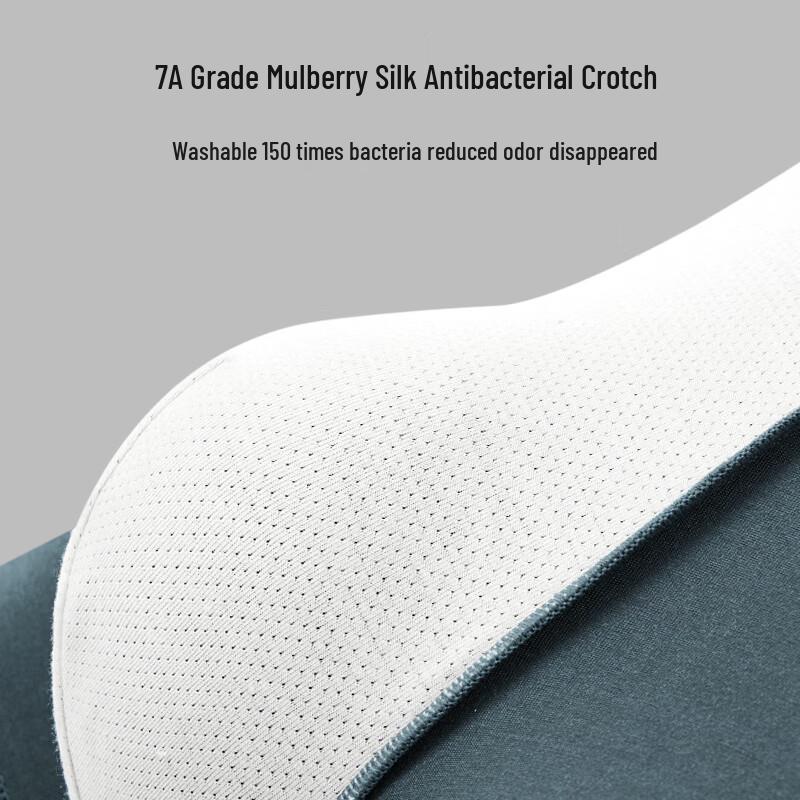 MaoRen Men's Modal 7A Antibacterial Silk Crotch Boxer Briefs (3-Pack)