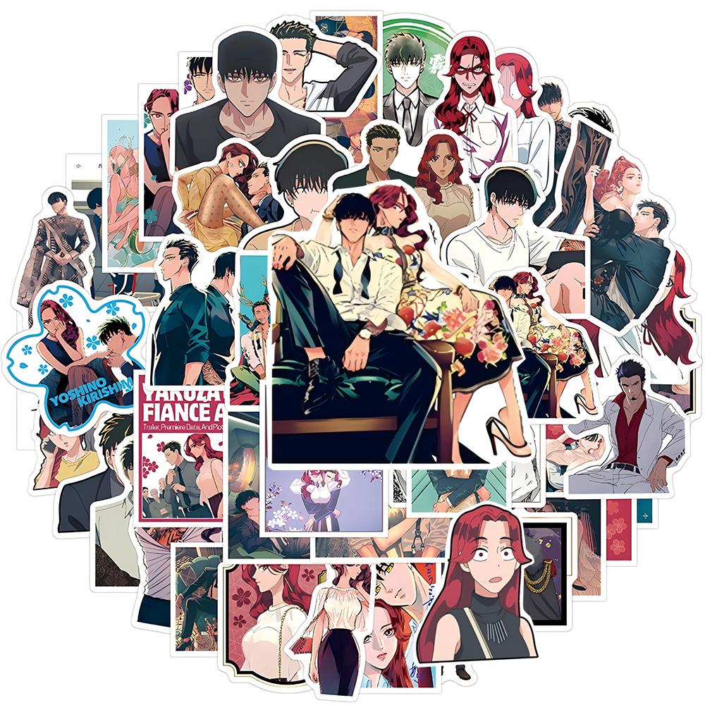 10/30/54pcs Cute Yakuza Fiance Anime Stickers Toys DIY Skateboard Phone Case Laptop Cool DIY Sticker Packs